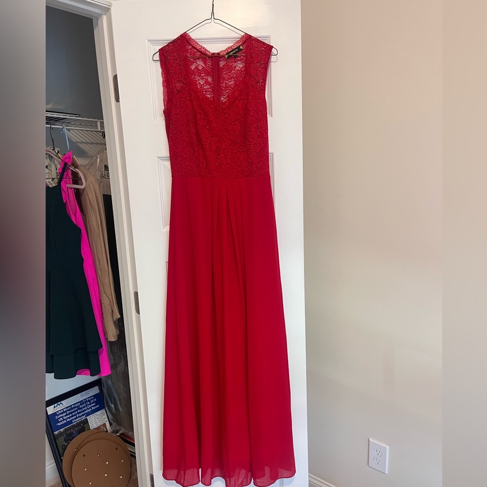 Red formal dress worn once